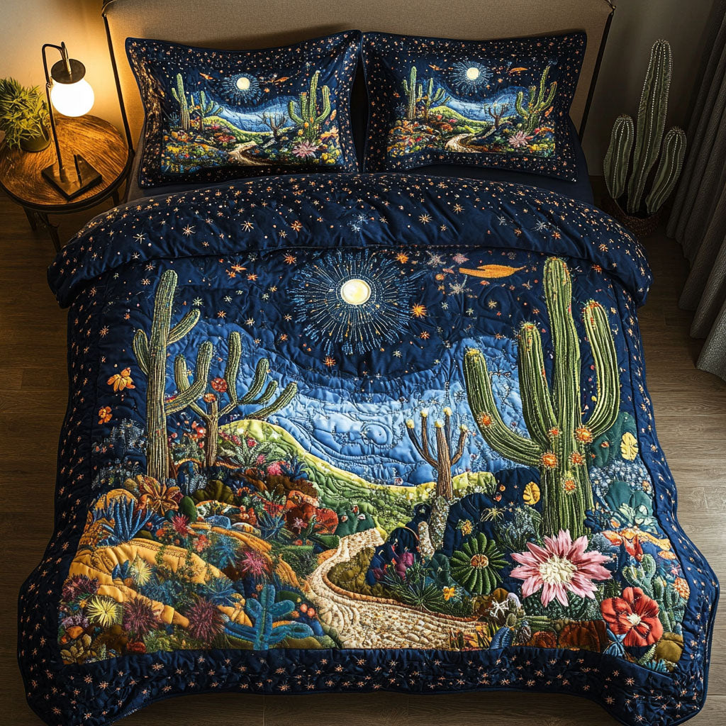 Desert Bloom 3-Piece Quilted Bedding Set NCU0NT5320