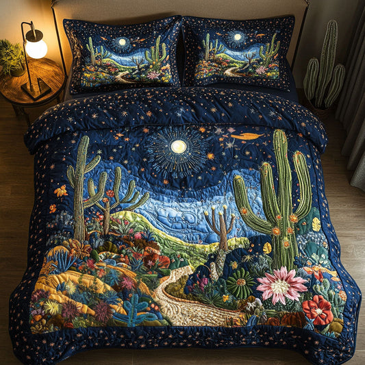 Desert Bloom 3-Piece Quilted Bedding Set NCU0NT5320