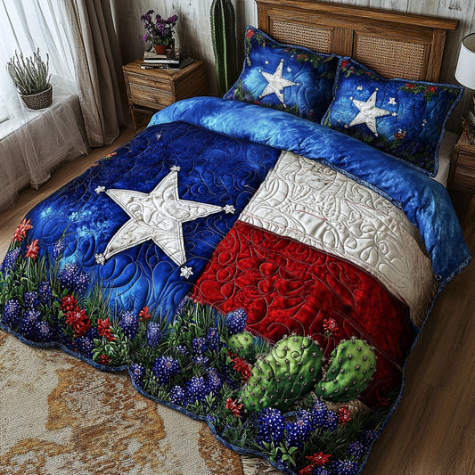 Desert Bloom 3-Piece Quilted Bedding Set NCU0NT5680