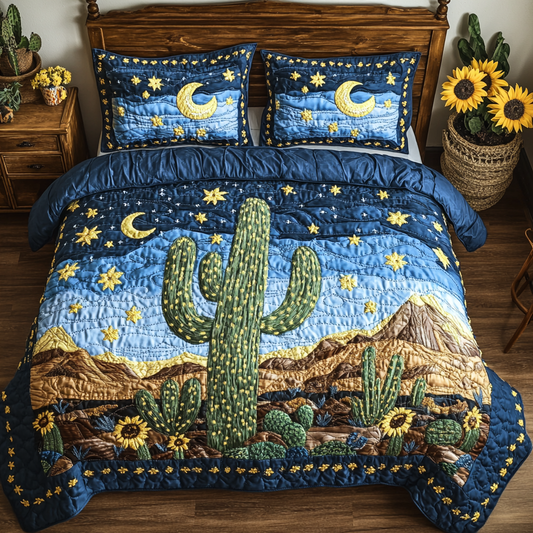 Desert Bloom 3-Piece Quilted Bedding Set NCU0VL1732