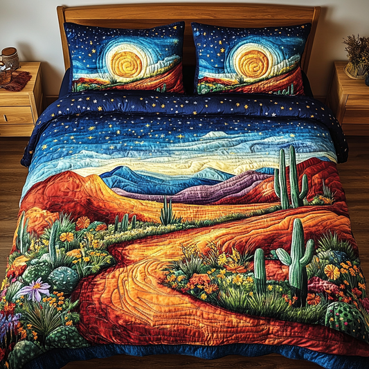 Desert Bloom 3-Piece Quilted Bedding Set NCU0VL2105