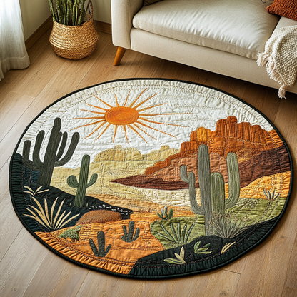 Desert Bloom Quilted Round Mat NCU0DK5154
