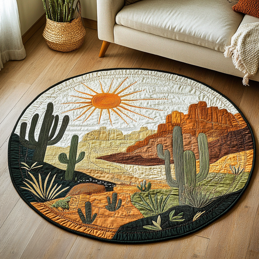 Desert Bloom Quilted Round Mat NCU0DK5154