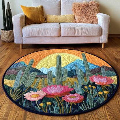 Desert Bloom Quilted Round Mat NCU0DK6900