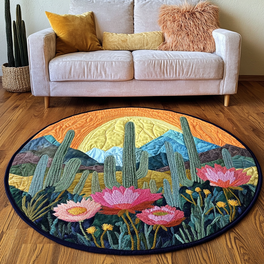 Desert Bloom Quilted Round Mat NCU0DK6900