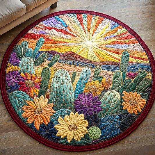 Desert Bloom Quilted Round Mat NCU0DV3778