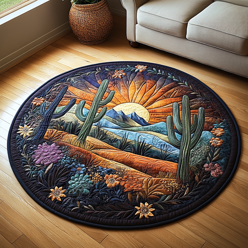 Desert Bloom Quilted Round Mat NCU0DV5104