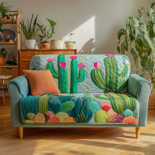 Desert Bloom Quilted Sofa Cover NCU0XD1294