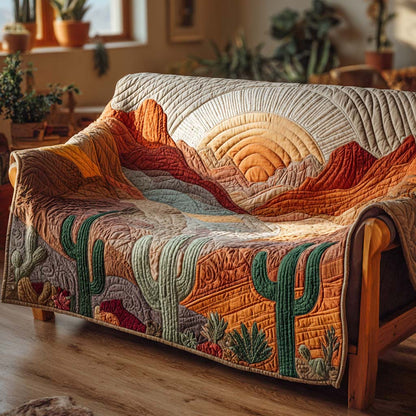 Desert Bloom Quilted Sofa Cover NCU0XD1483