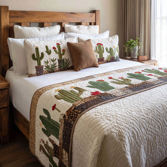 Desert Blossom Magic Quilted Bed Runner NCU0PT8774