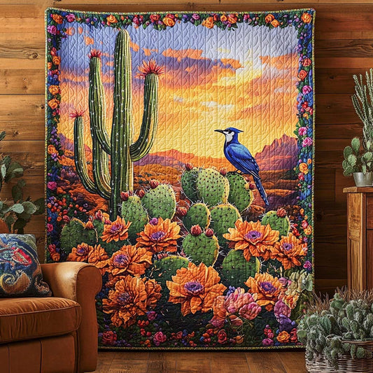 Desert Bluebird Quilted Blanket NCU0XD263