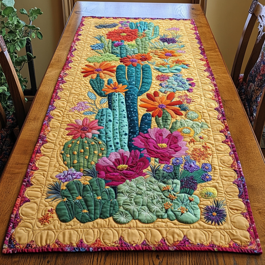 Desert Cactus Quilted Table Runner NCU0DK9640