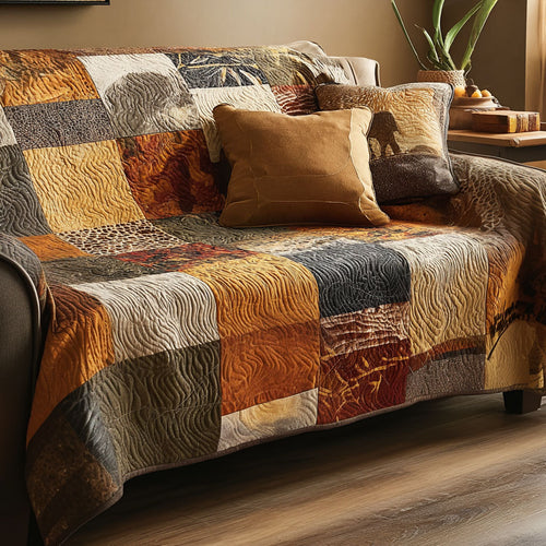 Desert Color Quilted Sofa Cover NCU0NT12108