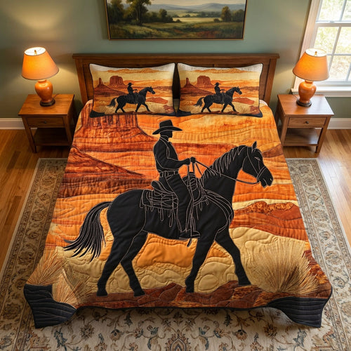 Desert Denim 3-Piece Quilted Bedding Set NCU0DK12165
