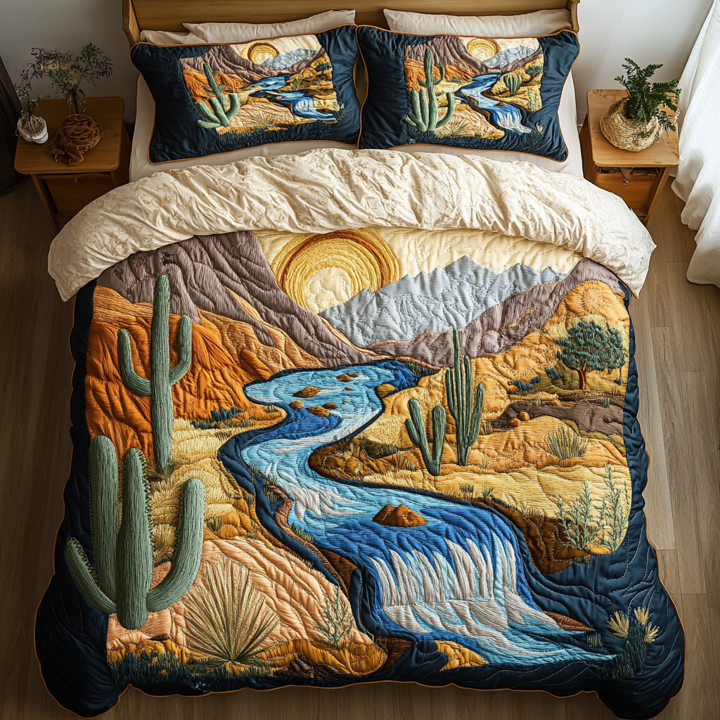 Desert Dream 3-Piece Quilted Bedding Set NCU0VH3446