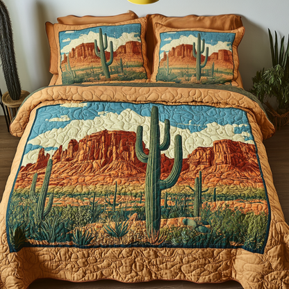 Desert Dreams 3-Piece Quilted Bedding Set NCU0VH4359