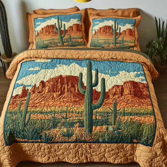 Desert Dreams 3-Piece Quilted Bedding Set NCU0VH4359