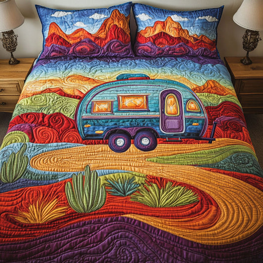 Desert Drift 3-Piece Quilted Bedding Set NCU0NT5961