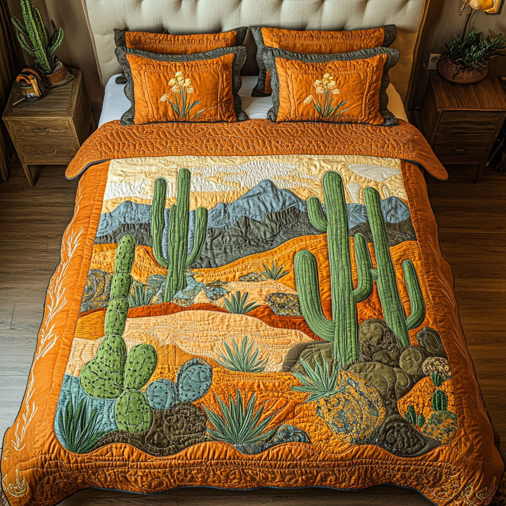 Desert Elegance 3-Piece Quilted Bedding Set NCU0NT4165