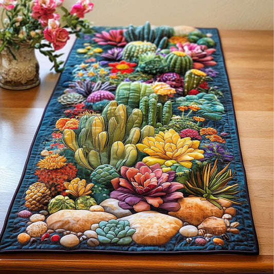 Desert Flora Quilted Table Runner NCU0NT3928