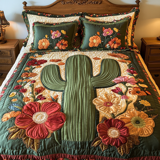 Desert Garden 3-Piece Quilted Bedding Set NCU0VH5991