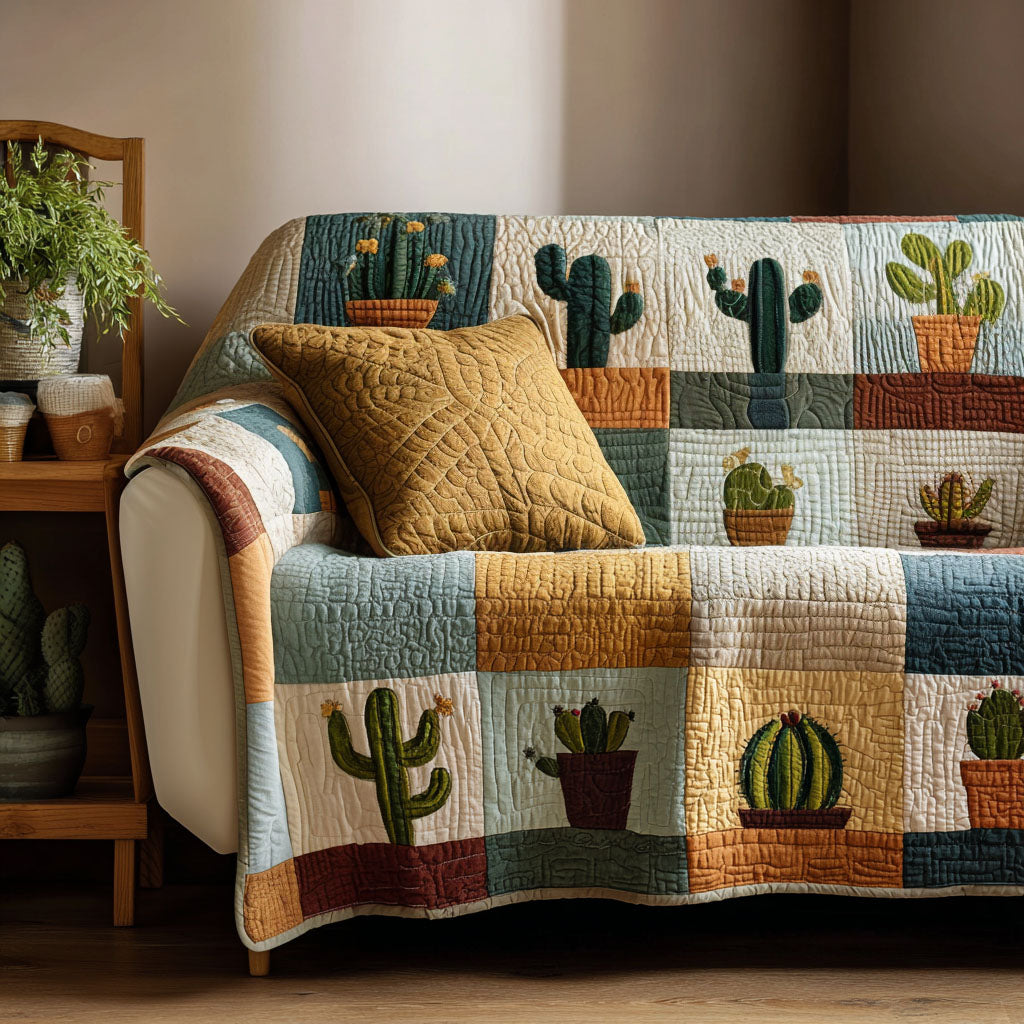 Desert Garden Quilted Sofa Cover NCU0NT12130