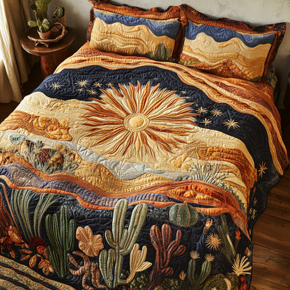 Desert Glow 3-Piece Quilted Bedding Set NCU0VH3027