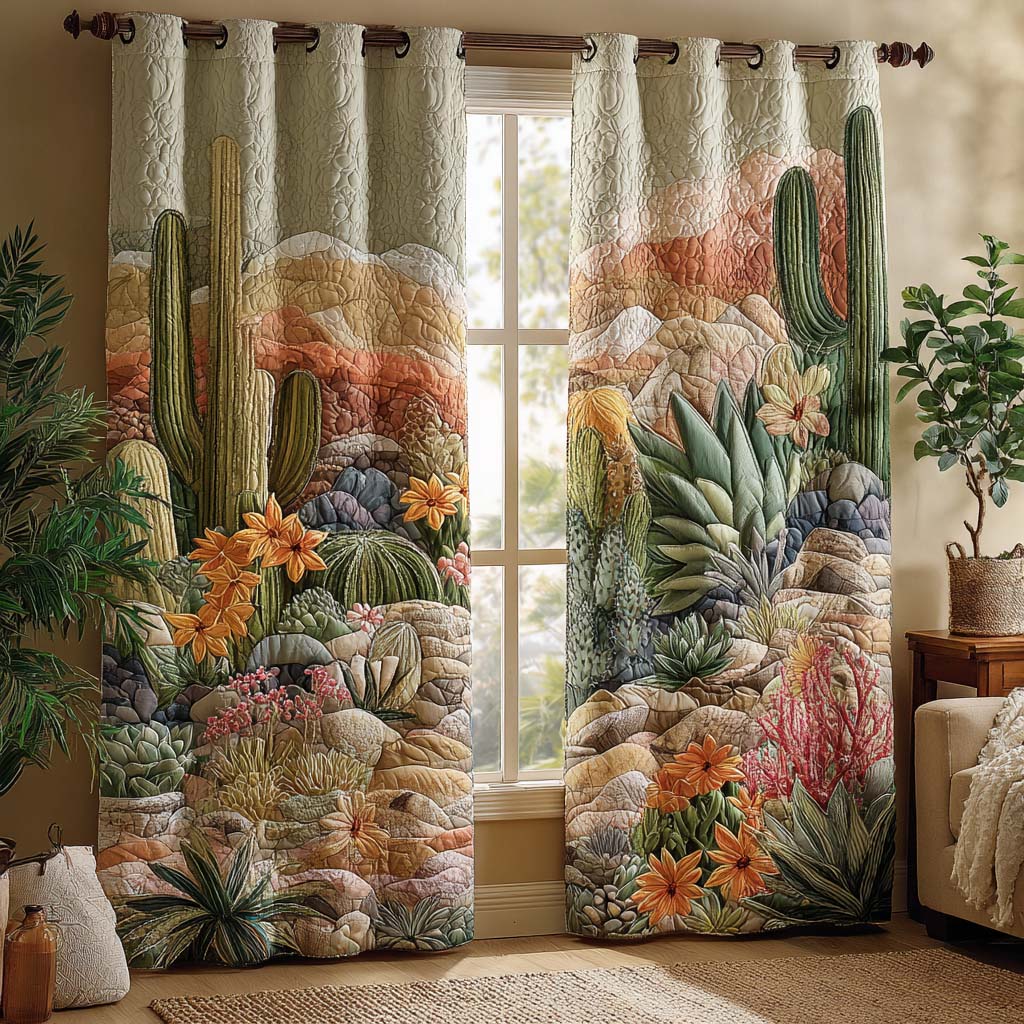 Desert Glow Horizon Quilted Curtains NCU0XD2001 – Vantique
