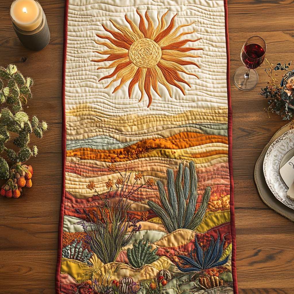 Desert Glow Quilted Table Runner NCU0VH3075