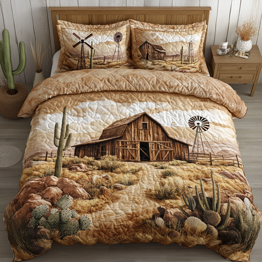 Desert Homestead 3-Piece Quilted Bedding Set NCU0VH5059