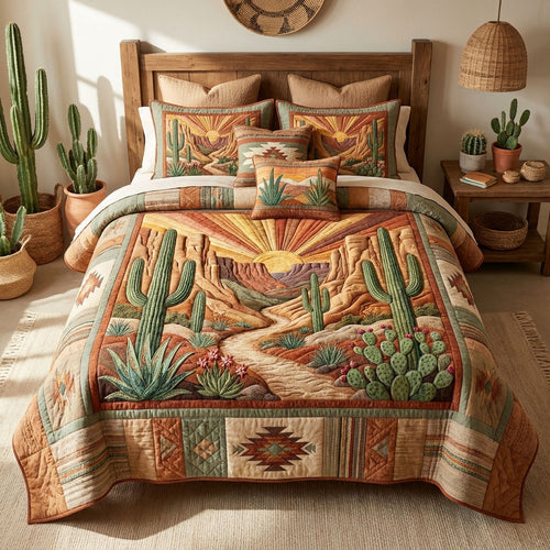 Desert Homestead Charm 3-Piece Quilted Bedding Set NCU0PT11760