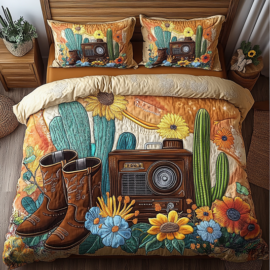 Desert Horizon 3-Piece Quilted Bedding Set NCU0VL1455