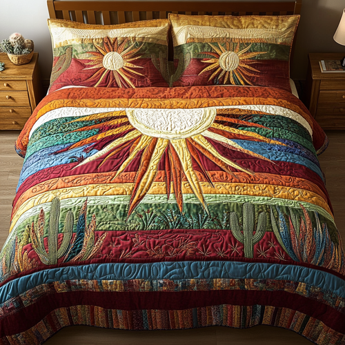 Desert Light 3-Piece Quilted Bedding Set NCU0VH3723