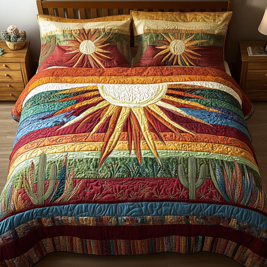 Desert Light 3-Piece Quilted Bedding Set NCU0VH3723