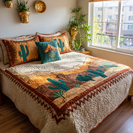 Desert Magic 3-Piece Quilted Bedding Set NCU0DV8825