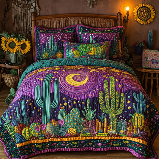 Desert Magic 3-Piece Quilted Bedding Set NCU0VL1700