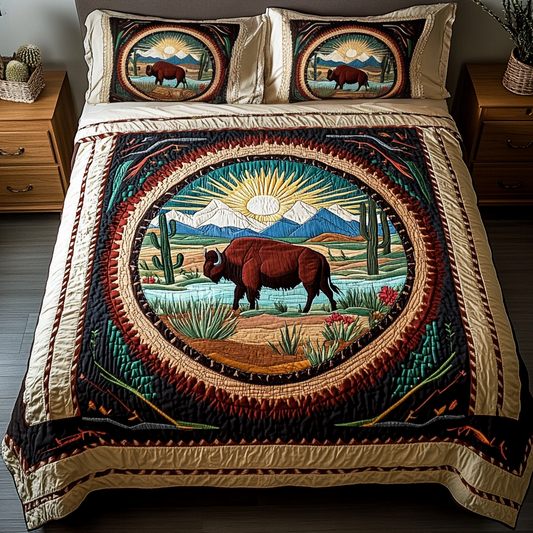 Desert Majesty 3-Piece Quilted Bedding Set NCU0VH1645