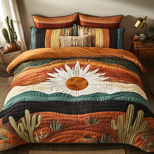 Desert Mirage 3-Piece Quilted Bedding Set NCU0VH3034