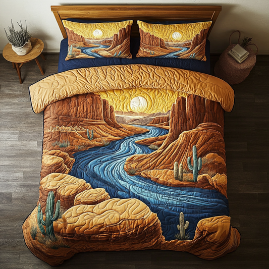 Desert Mirage 3-Piece Quilted Bedding Set NCU0VH3453