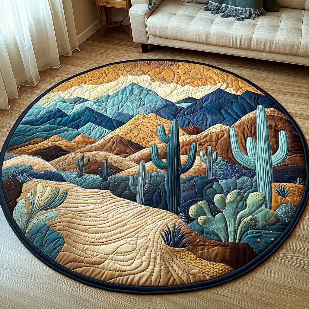 Desert Mirage Quilted Round Mat NCU0PT5496