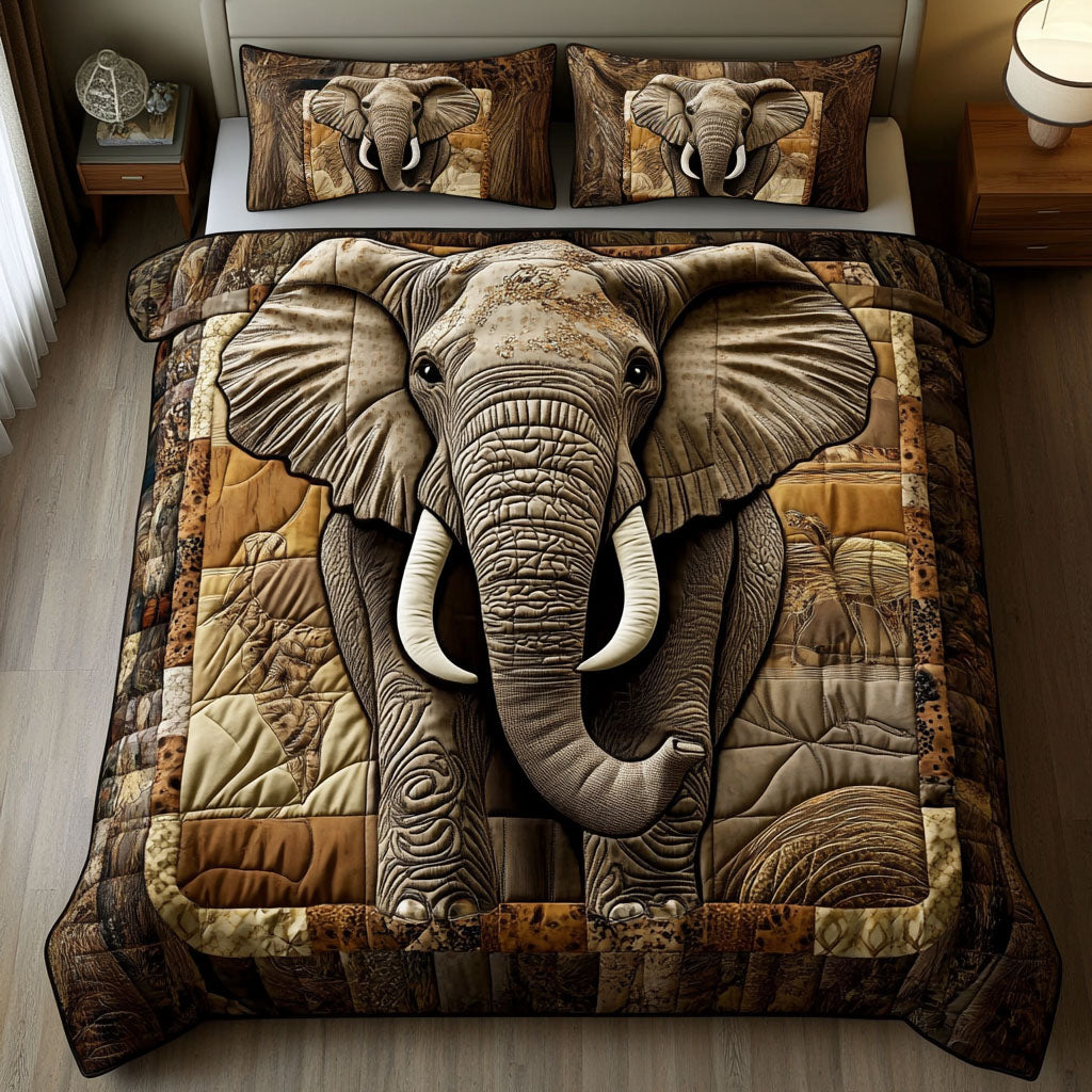 Desert Monarch 3-Piece Quilted Bedding Set NCU0NT4602
