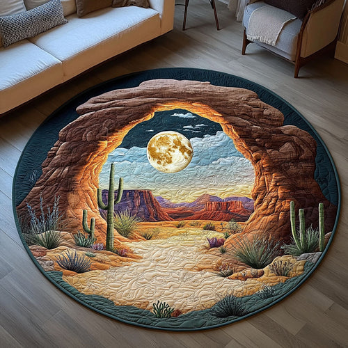 Desert Moon Quilted Round Mat NCU0PT5497