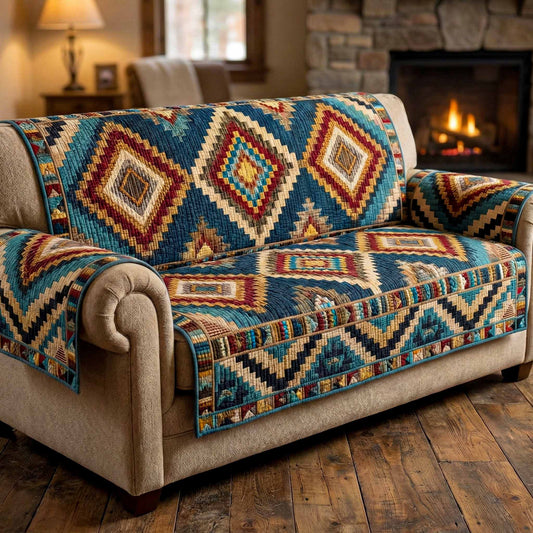 Desert Mosaic Quilted Sofa Cover NCU0XD2417