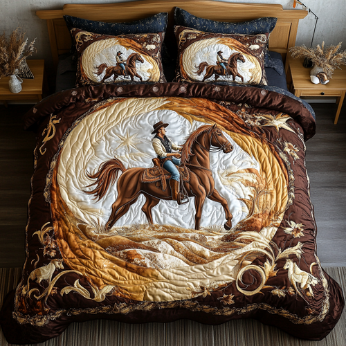 Desert Mustang 3-Piece Quilted Bedding Set NCU0DK5138