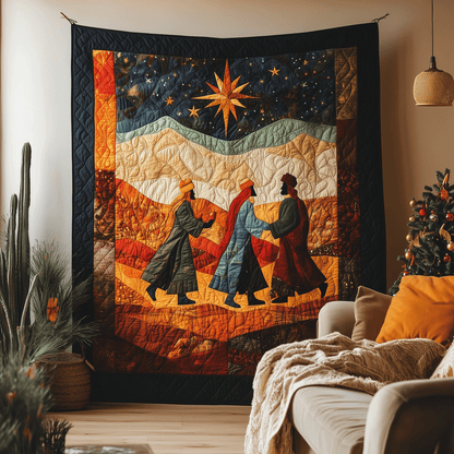 Wise Men Pilgrimage Quilted Blanket NCU0TH1984