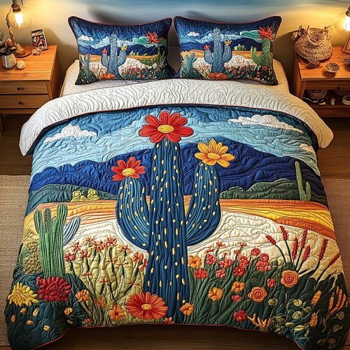 Desert Oasis 3-Piece Quilted Bedding Set NCU0VL1081