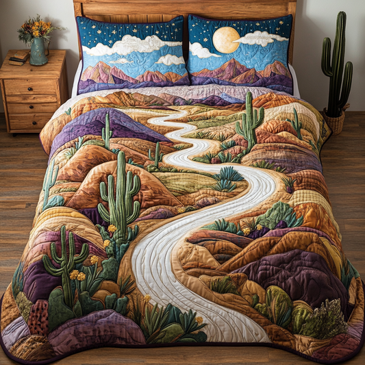 Desert Path 3-Piece Quilted Bedding Set NCU0DK9757