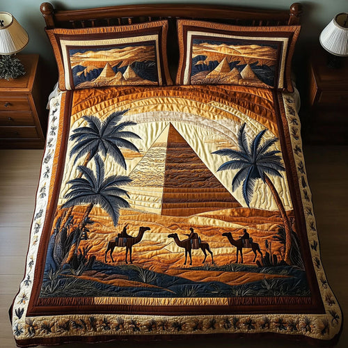 Desert Pyramid Dream 3-Piece Quilted Bedding Set NCU0NT2944