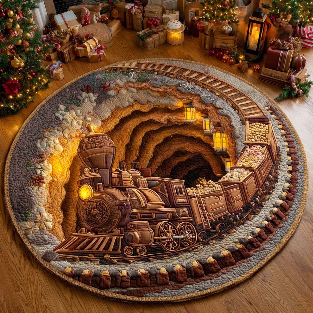 Desert Ridge Railway Quilted Round Mat NCU0XD1865