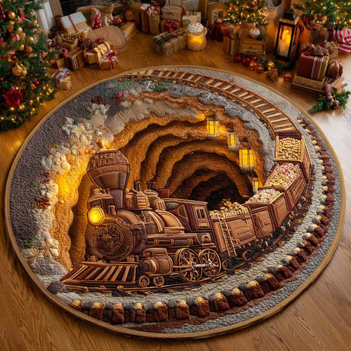 Desert Ridge Railway Quilted Round Mat NCU0XD1865